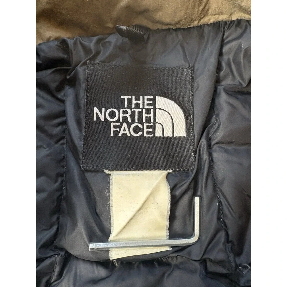 The North Face Vintage Green Goose Down Puffer Quilted Ski Jacket Mens Large - Picture 3 of 14